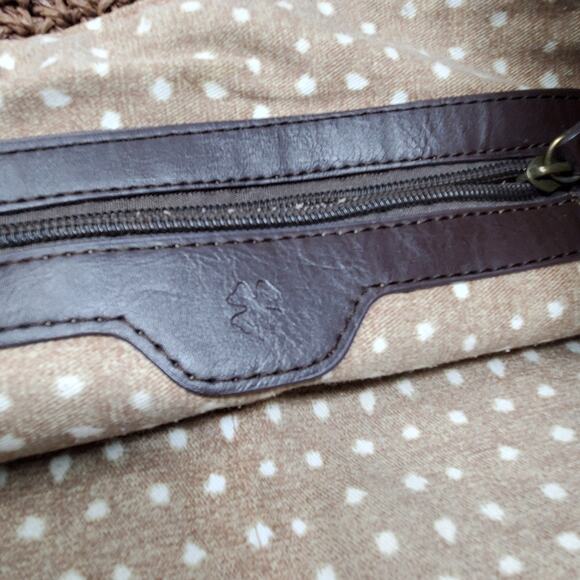 Lucky Brand Large  Woven tote bag with leather handles Great condition - Picture 7 of 12